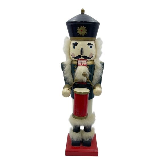 Eurostyle 15" Deluxe Nutcracker Hand Painted Wood Soldier Drum - Picture 1 of 3